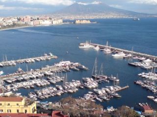 Vista dalla terrazza sul golfo di Napoli